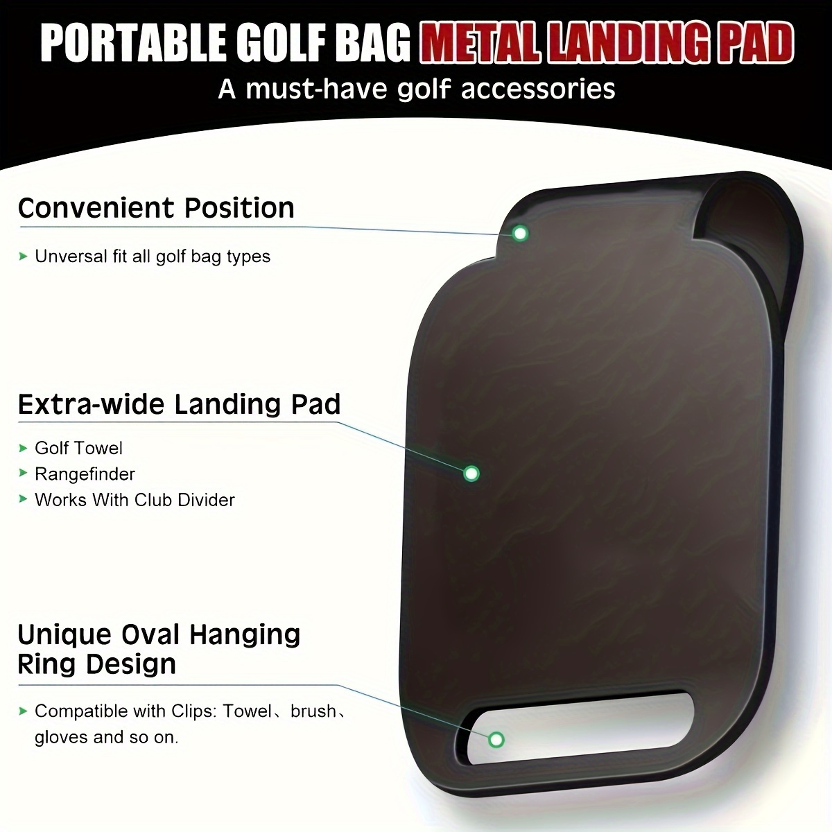 Golf Rangefinder - Bolsa de Golf magnética, almohadilla de