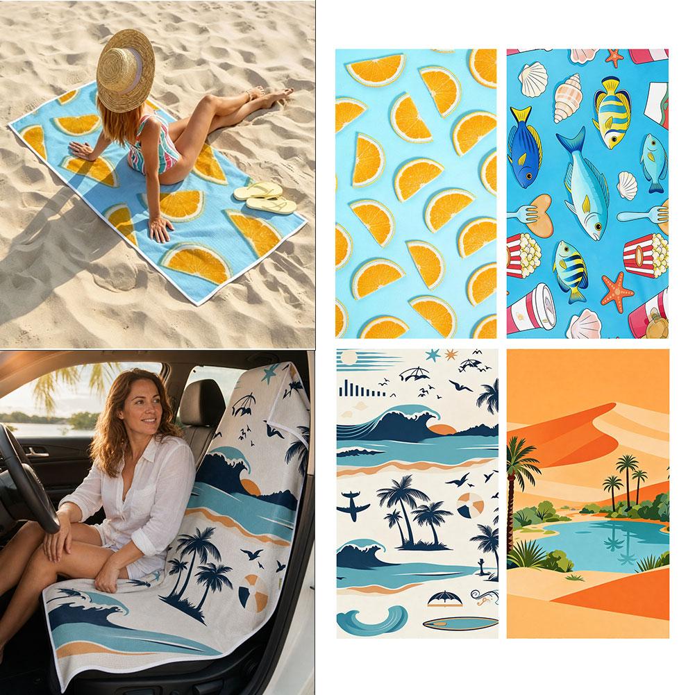 Toalla de playa 2 en 1, funda  - Golf Towel reseña y precio